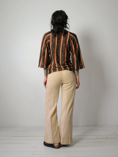 1970's Metallic Striped Cardigan