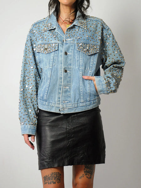 1980's Heavily Studded Jean Jacket