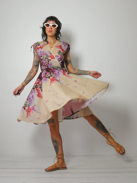 1970's Lilac Wine Wrap Dress