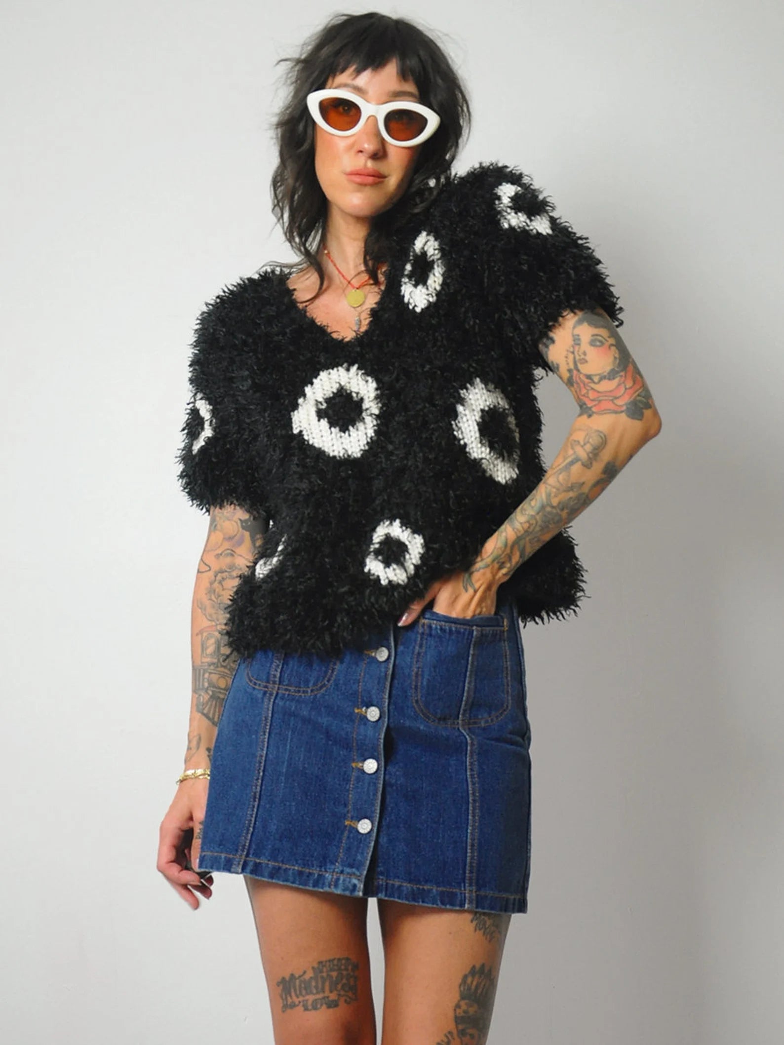 1995 Fuzzy Cropped Sweater