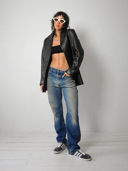 90's Soft Black Leather Jacket