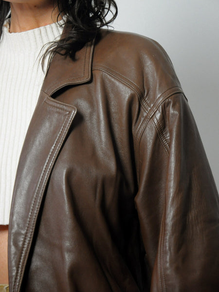 1980's Vakko I.Magnin Leather Coat