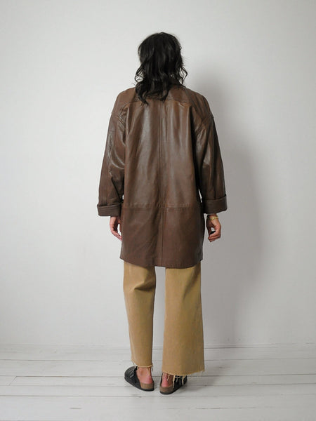 1980's Vakko I.Magnin Leather Coat