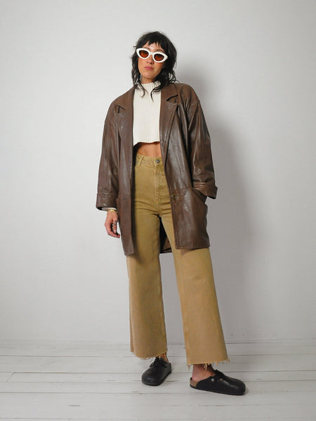 1980's Vakko I.Magnin Leather Coat