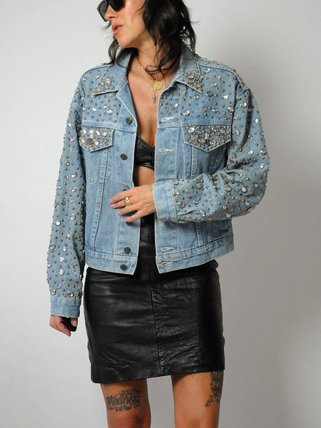 1980's Heavily Studded Jean Jacket