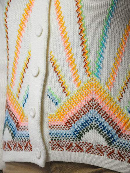 1970's Rainbow Starburst Cardigan