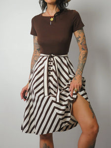 1970's Chevron Stripe Dress