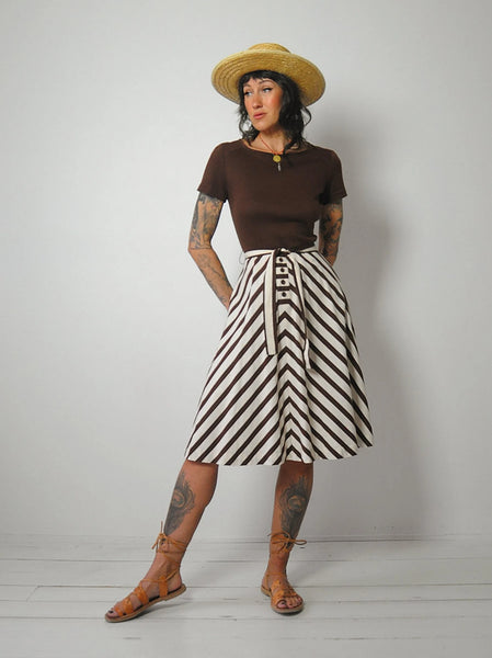 1970's Chevron Stripe Dress