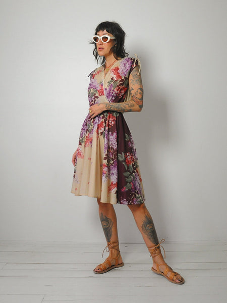 1970's Lilac Wine Wrap Dress