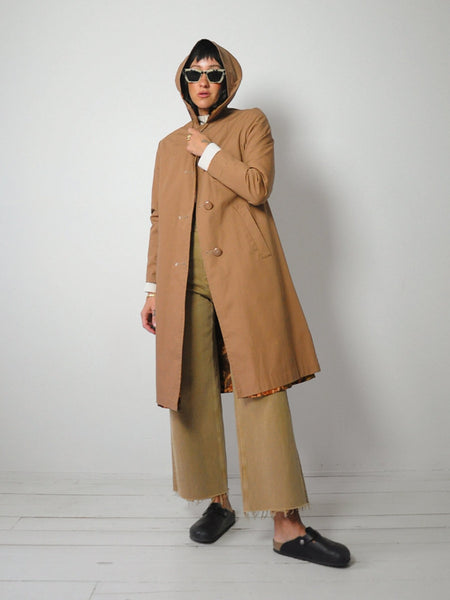 1960's Reversible Floral Trench Coat