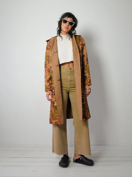 1960's Reversible Floral Trench Coat
