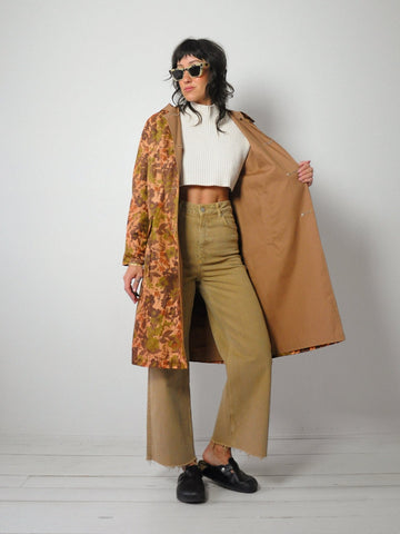 1960's Reversible Floral Trench Coat