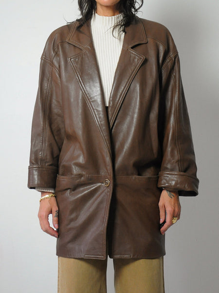 1980's Vakko I.Magnin Leather Coat