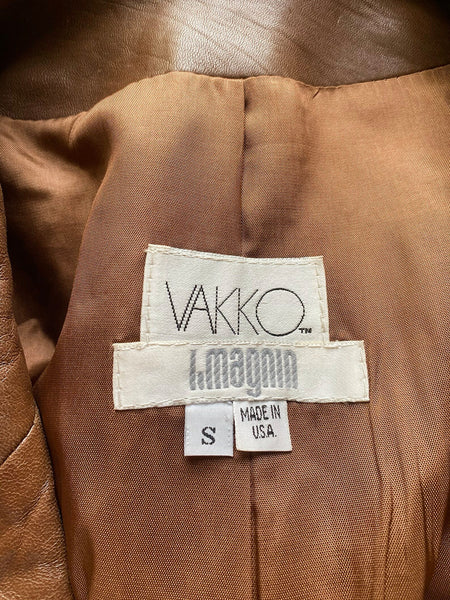 1980's Vakko I.Magnin Leather Coat