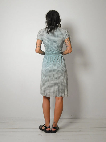 1940's Sun Faded Cutout Day Dress