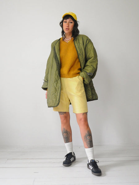 1980's Olive Quilted Military Liner