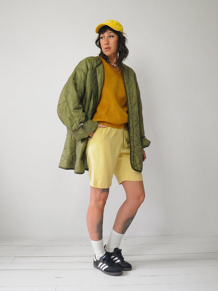 1980's Olive Quilted Military Liner