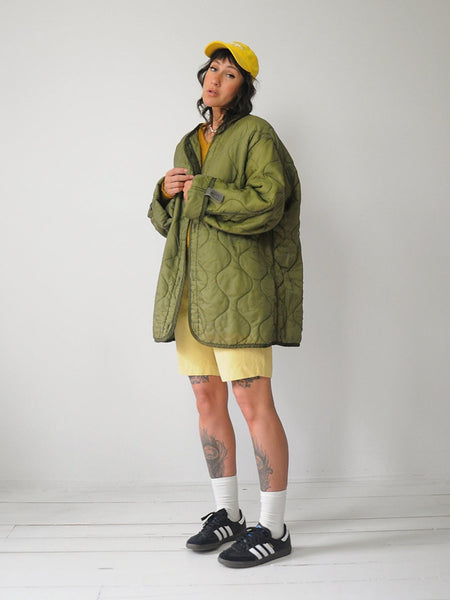 1980's Olive Quilted Military Liner