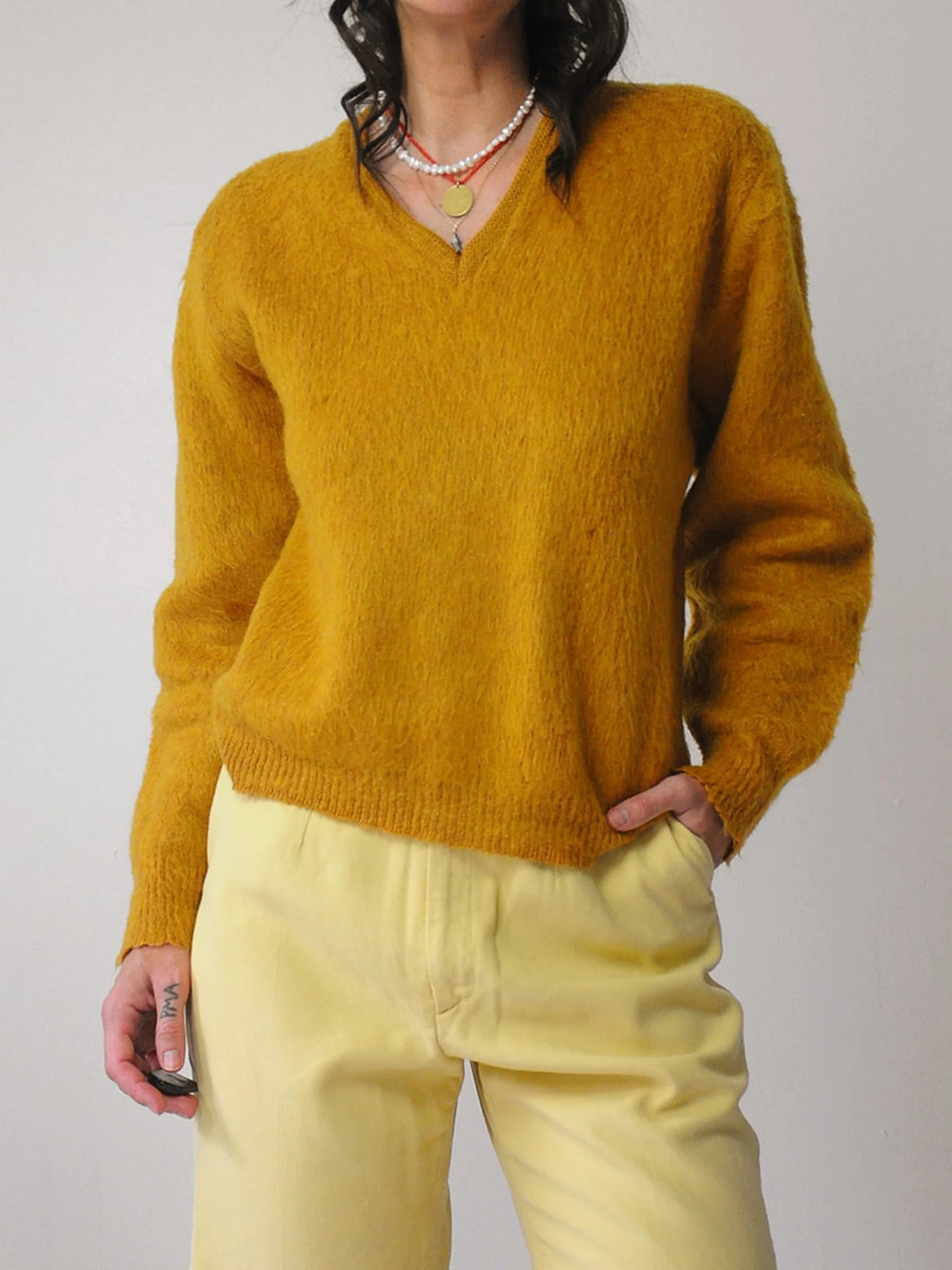 1960's Ochre Mohair Sweater
