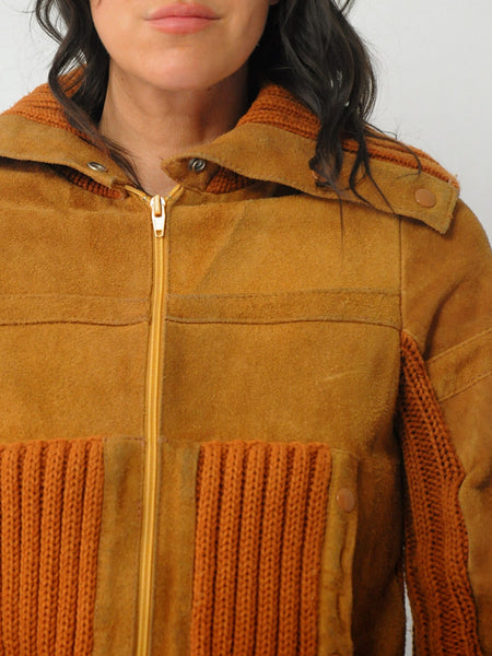 1970's Sienna Suede & Knit Jacket