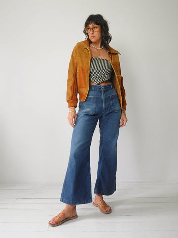 1970's Sienna Suede & Knit Jacket