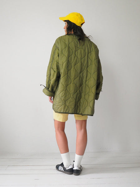 1980's Olive Quilted Military Liner