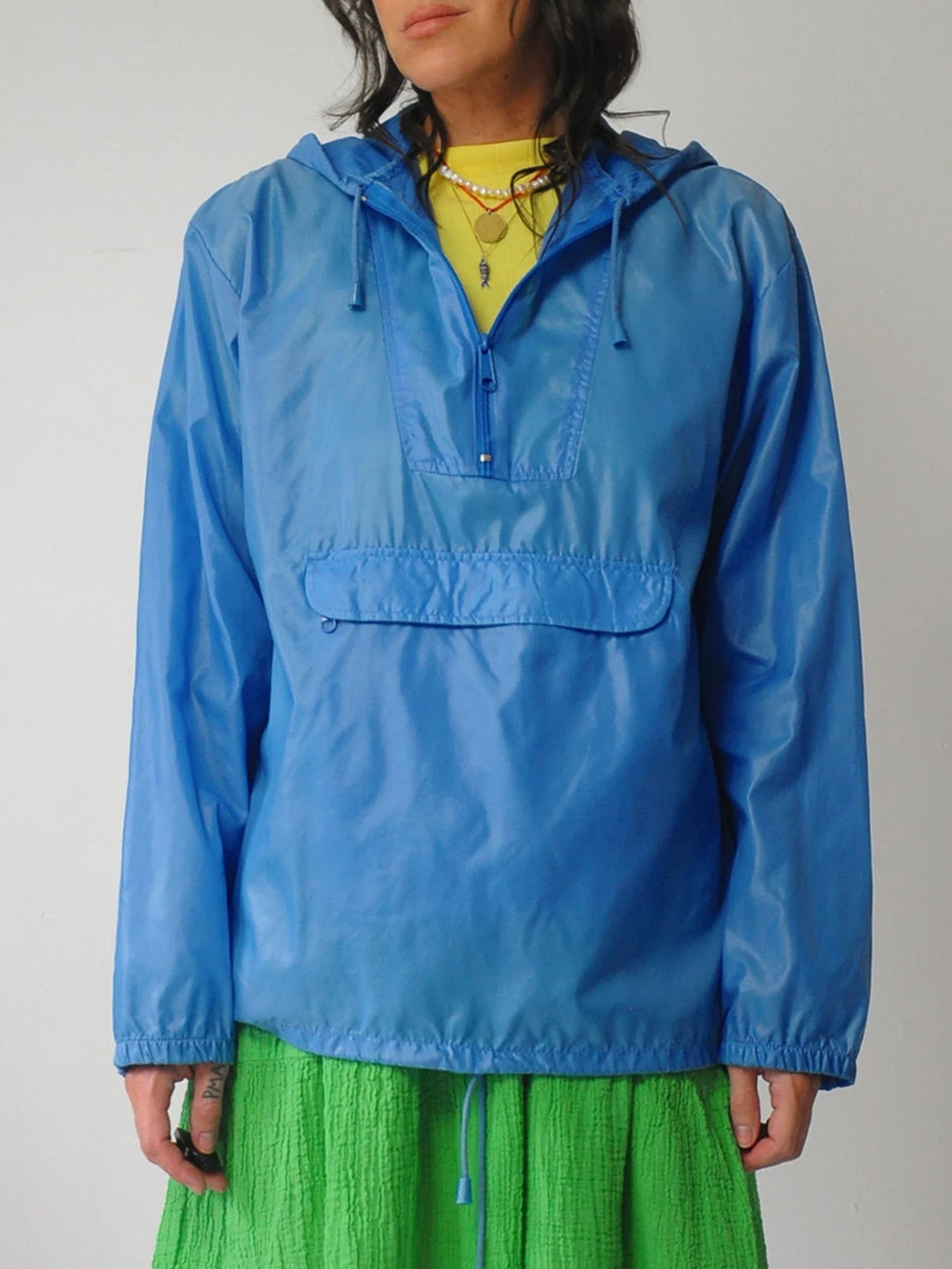 1980's Hooded Windbreaker Rain Jacket