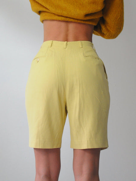 1960's Buttercream Woven Shorts