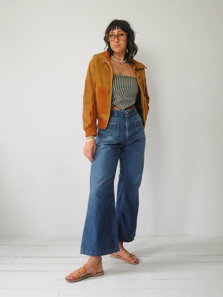 1970's Sienna Suede & Knit Jacket