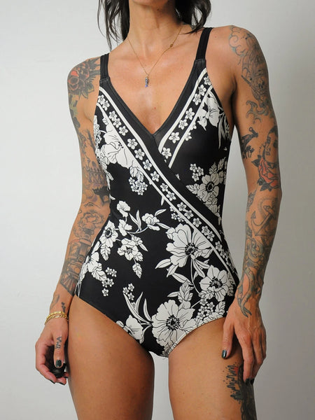 90's Land's End Floral Swimsuit