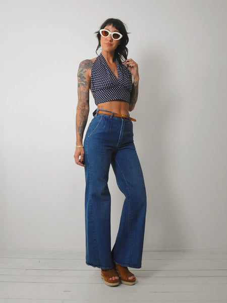 1970's Seamed Wide leg Jeans 27x32