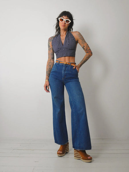 1970's Seamed Wide leg Jeans 27x32