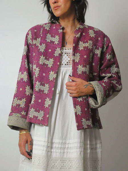 Reversible Quilted Kantha Jacket