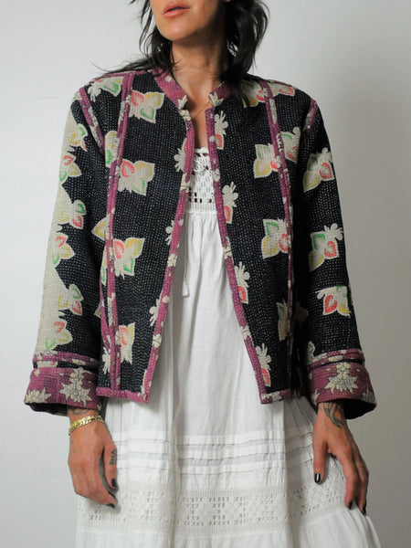 Reversible Quilted Kantha Jacket