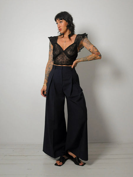 1930's/40's Black Lace Bustier Top