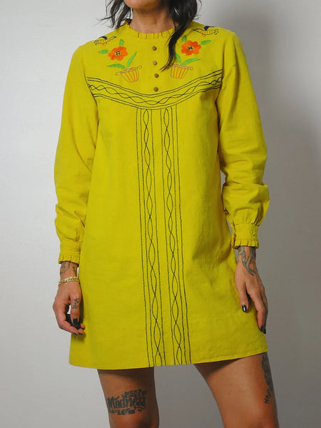 1960's Orla Floral Embroidered Dress