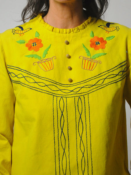 1960's Orla Floral Embroidered Dress