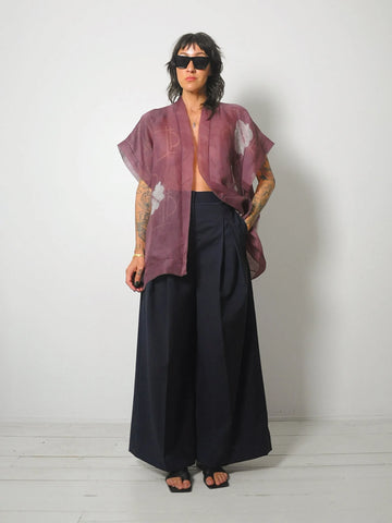 Sheer Plum Shibori Jacket