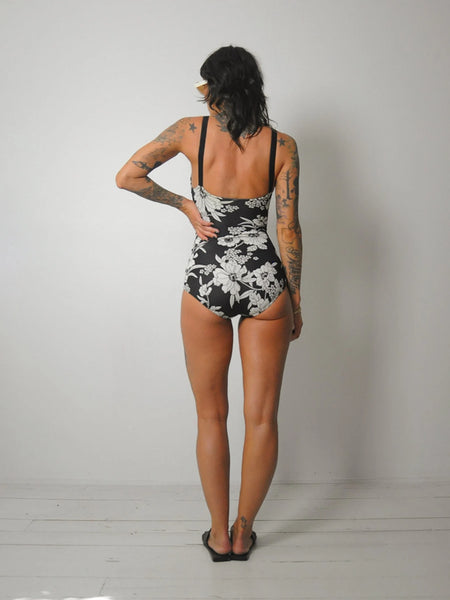 90's Land's End Floral Swimsuit