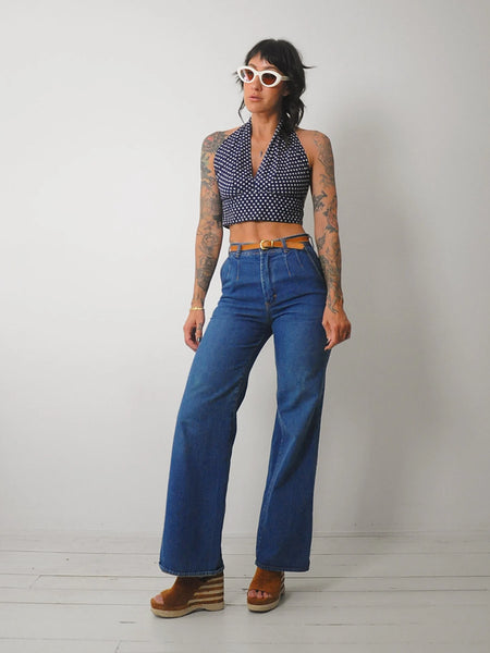 1970's Seamed Wide leg Jeans 27x32