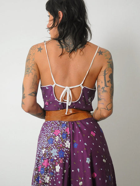 1980's Floral Open Back Sundress