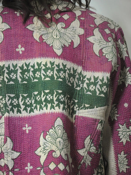 Reversible Quilted Kantha Jacket