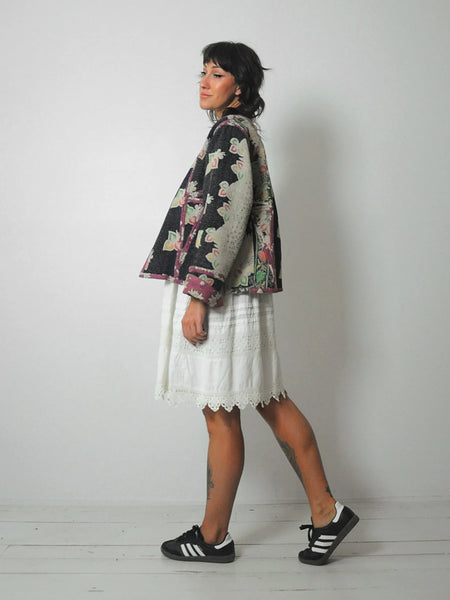 Reversible Quilted Kantha Jacket