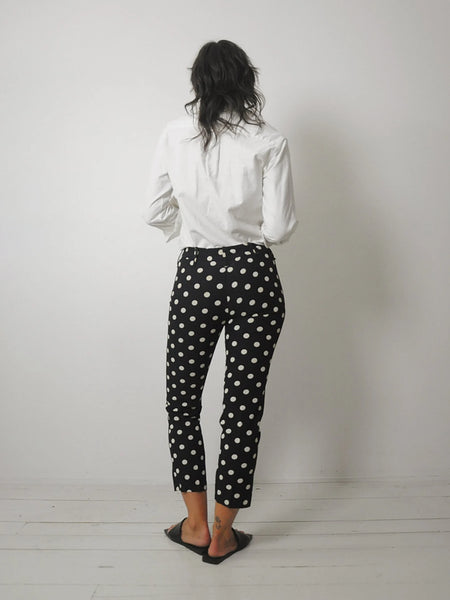 1960's Navy Polka Dot Cigarette Pants