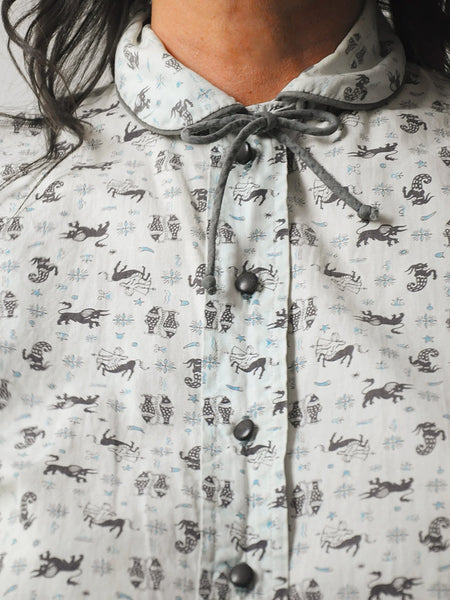 1950's Zodiac Print Blouse