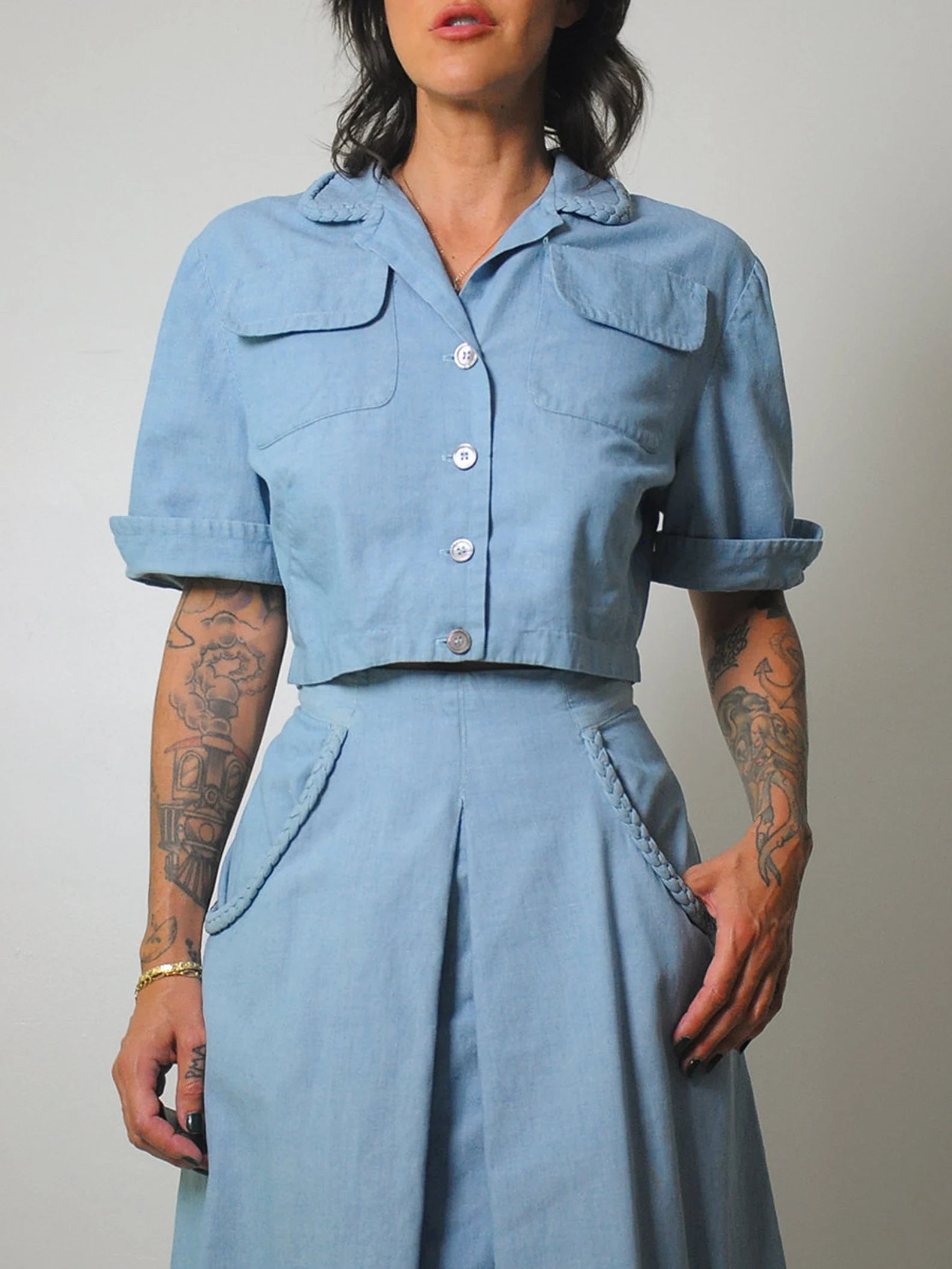 1940's/50's Koret of CA Denim Skirt Set
