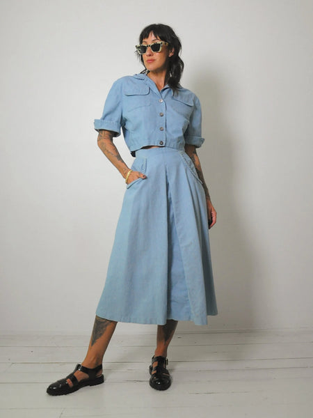 1940's/50's Koret of CA Denim Skirt Set