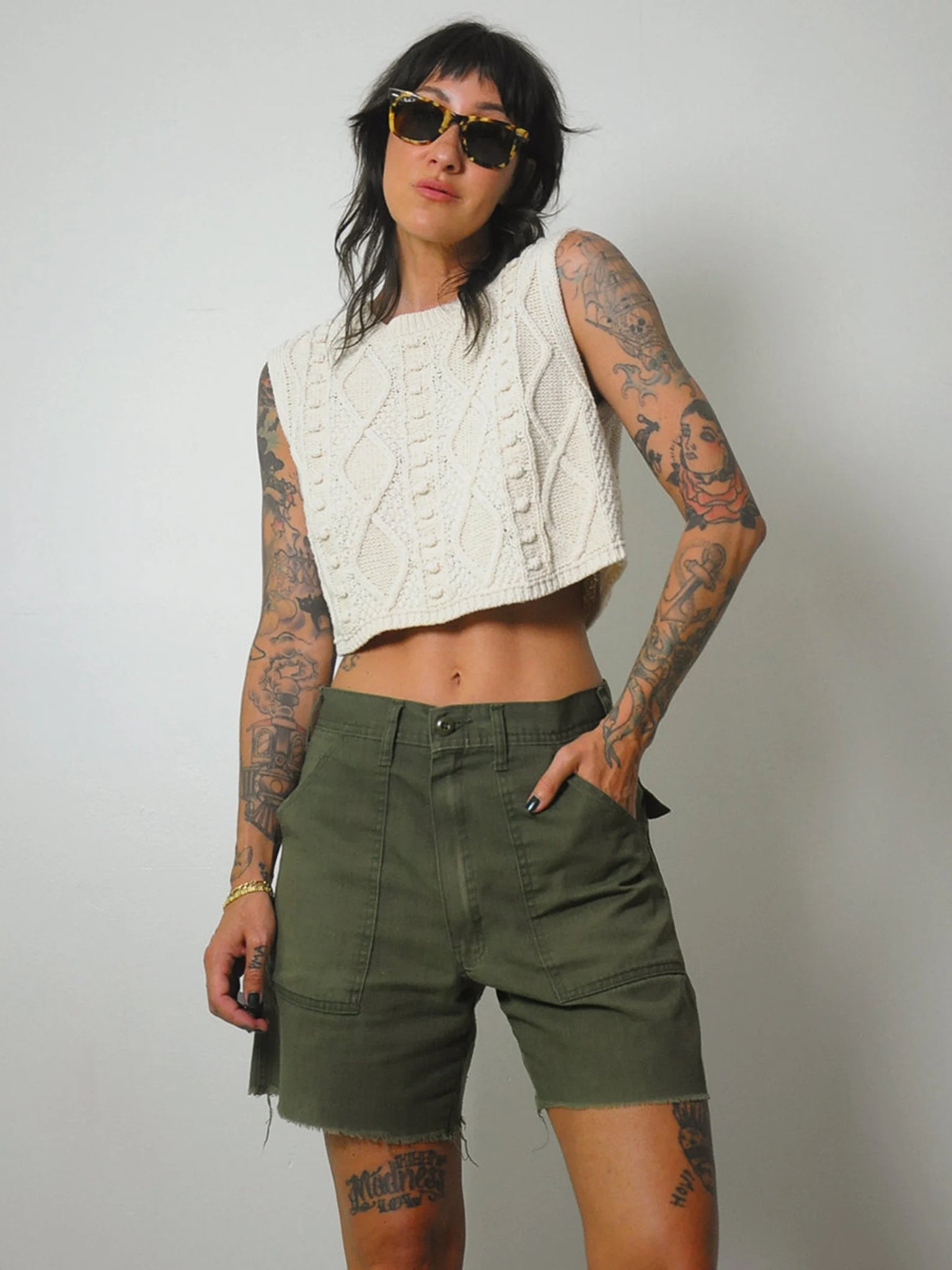 Women's Military Cut off Shorts