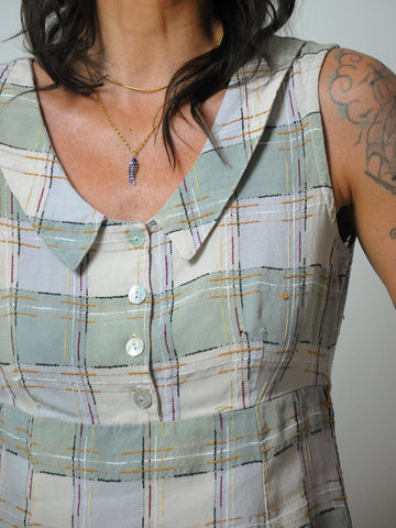 1990's Plaid Babydoll Dress