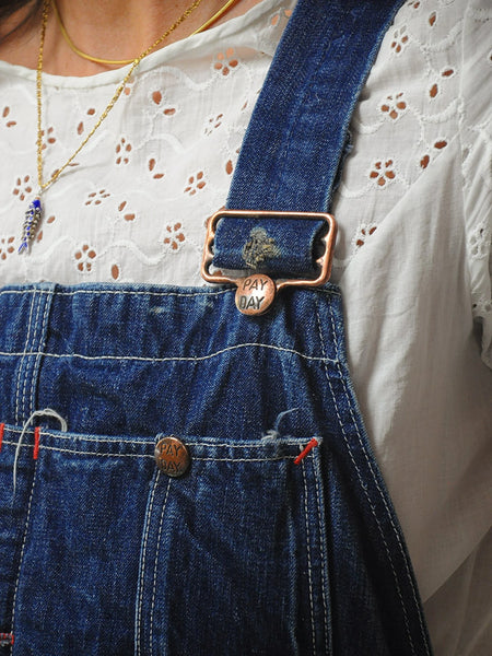 1940's Pay Day Square Bak Overalls